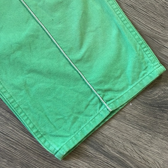 Vintage 1940s Topsail Light Grass Green Sanforized Clam Digger Capris Side Zip - Picture 7 of 16